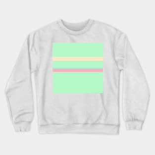 A particular joint of Light Pink, Blue Lagoon, Light Mint and Bisque stripes. Crewneck Sweatshirt